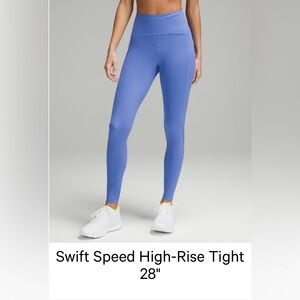 Lululemon Swift Speed High-Rise Tight 28” in Wild Indigo (Size 10)